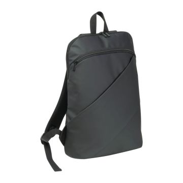 Rucsac CrisMa cu fermoar înclinat - Negru - 30 x 11 x 42,5 cm