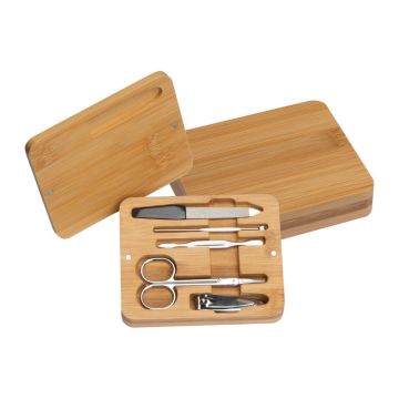 Set manichiură în cutie de bambus