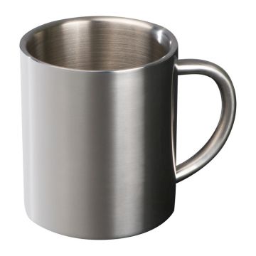 Cană metalică 300 ml - Gri - ø 7,5 × 8,8 cm