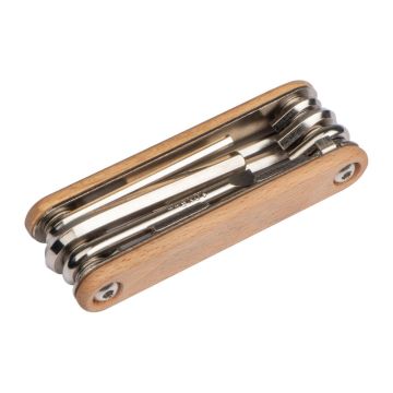 Trusă reparaţii bicicletă în carcasă de lemn - Beige - 9,5 × 3,3 × 1,7 cm