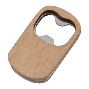 Deschizător sticlă bambus - Beige - 3,9 × 1 × 6,8 cm