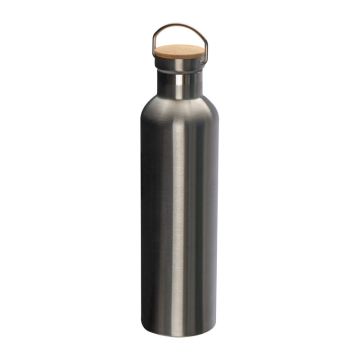 Sticlă termos cu perete dublu, 1000ml - Gri-Argintiu - ø 8,2 × 31 cm