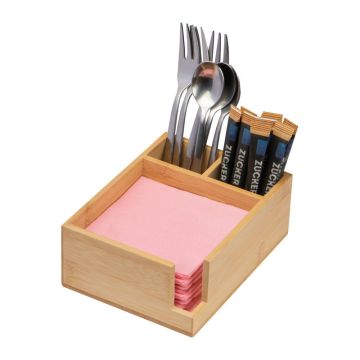 Suport mic organizator tacâmuri - Beige - 16 × 12 × 6