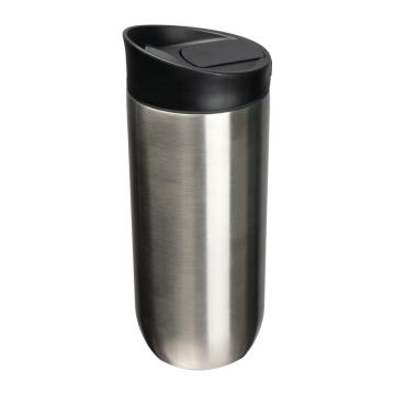Cană termos 500 ml cu închidere prin buton - Gri - ø 8 × 19,5