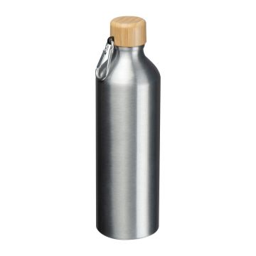 Sticlă mare de băut din aluminiu reciclat, 500 ml - Gri - ø 7,2 × 24,5