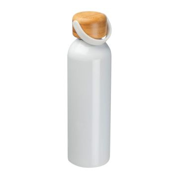 Sticlă de băut din aluminiu reciclat, 600 ml - Alb  - ø 6,5 × 23,2