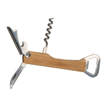 Tirbușon cu desfăcător de sticle - Beige - 13,5 × 4 × 1,1 cm