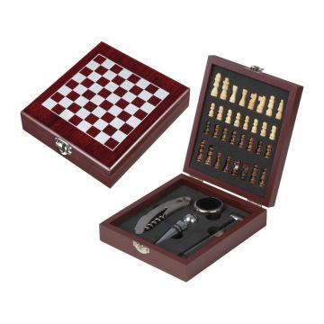 Set vin lux cu joc de şah