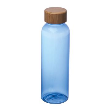Sticlă de băut PET cu capac din bambus, 500ml