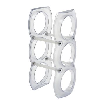 Suport pentru 3 sticle de vin - Alb  - 17 × 15,2 × 35,5 cm