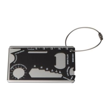 Kit supravieţuire din aluminiu pentru bagaje  - Negru - 8,6 × 5,5 × 0,2 cm