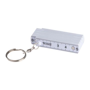 Breloc tip metru - Alb  - 6,4 × 2,4 × 1,3 cm