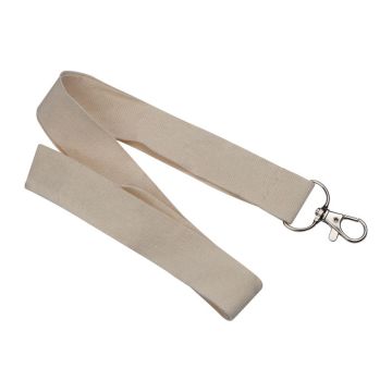 Lanyard din bumbac - Beige - 48 × 2,5 × 0,3 cm