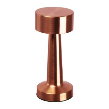 Lampă de birou din oţel inoxidabil cu acumulator - Rose Gold - ø 8,9 x 20,8 cm
