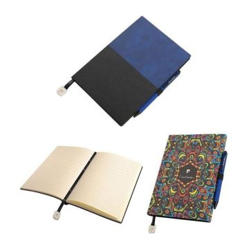 REPORTER set, blue - Albastru - pen: 4 × 0,6; notepad: 14,7 × 20,8 × 1,3