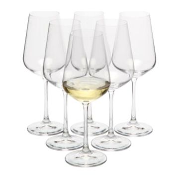 MORETON 6 pahare vin alb - Transparent - 24,5 × 16 × 23