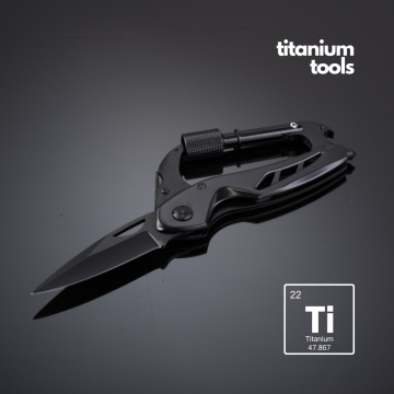 UNELTĂ MULTIFUNCȚIONALĂ DIN OȚEL ACOPERIT CU TITAN OPTIMA CU CARABINĂ