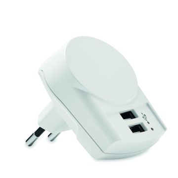 EURO USB CHARGER 2XA - Alb