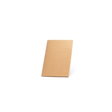 ALCOTT A6. Notepad cu coperta de carton (250 g/m²) și pagini simple - Natural