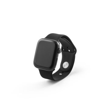 WILES. Ceas inteligent cu ecran de 1.85", IPX4, baterie cu autonomie de 3 zile și curea din silicon - Negru