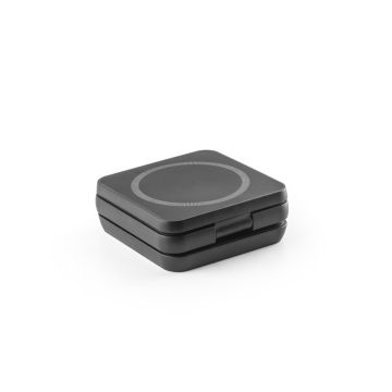 BROGLIE. Încărcător wireless magnetic 3 în 1 super rapid de 15W din ABS reciclat (100% rABS) - Negru