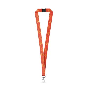 BRISTOL. Lanyard de sublimare din poliester - Alb