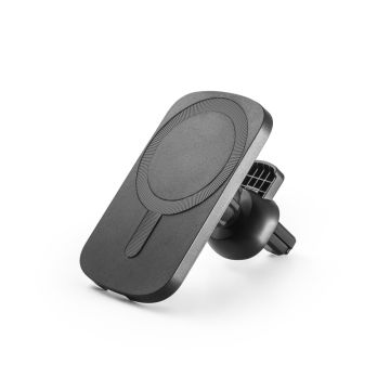 KOCH. Suport auto pentru smartphone cu încărcător magnetic fără fir 15W în ABS 100% reciclat (100% rABS) - Negru