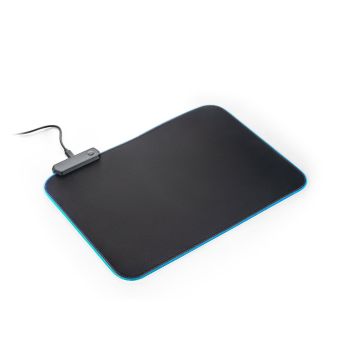 THORNE MOUSEPAD RGB. Mouse de gaming mat cu lumini LED RGB din poliester - Negru