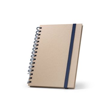 PROUST. Caiet A5 cu inele, cu copertă tare, fabricat din hârtie din trestie de zahăr (80% trestie de zahăr) cu pagini simple - Albastru