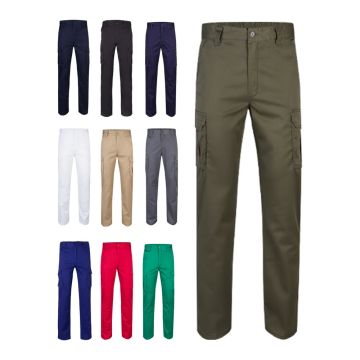 VL LUGH. Pantaloni stretch cu buzunare multiple (240 g/m²), din bumbac (46%), EME (38%) și poliester (16%)