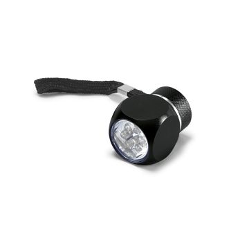 LOUIS. Lanternă din aluminiu cu 6 leduri - Negru