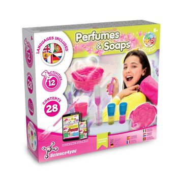 Perfume & Soap Factory Kit II. Joc educațional furnizat cu o pungă cadou din hârtie kraft (90 g/m²), fabricat din material certificat FSC™ și alte materiale controlate - Alb