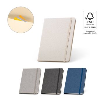 BOYD. Notă A5 cu coperta tare poliester reciclat (100% rPET)