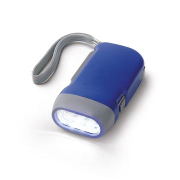 EDDIE. Lanternă Dynamo cu 3 LED-uri - Albastru