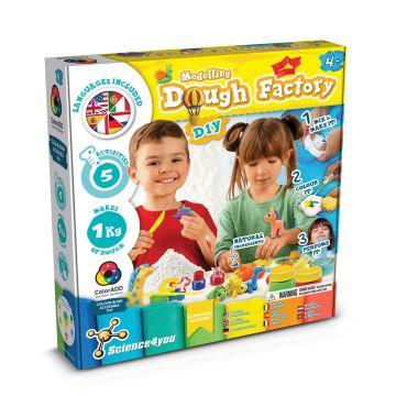 Modeling Dough Factory Kit III. Joc educațional furnizat cu o pungă cadou din hârtie kraft (100 g/m²) - Alb
