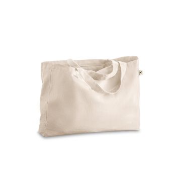 PARMA. Sacoșă din bumbac (50%), bumbac reciclat (30%) și poliester (20% rPET) (280 g/mp) - Natural deschis