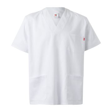 VL TLALOC. Tunică din twill (190 g/m²) cu mâneci scurte, din poliester (65%) și bumbac (35%)