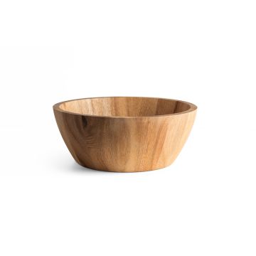 SAGE. Salatieră rotundă din lemn de salcâm - Natural inchis