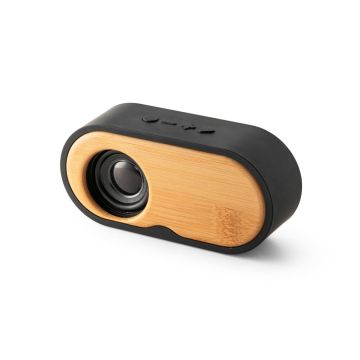 TILLY. Difuzor portabil de 3W cu autonomie de 5h pe bambus și ABS 100% reciclat (100% rABS) - Negru