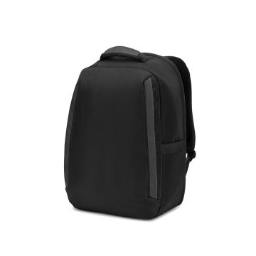 YANGON BPACK. Rucsac antifurt, din twill cu strat hidrofug și poliester reciclat 600D de înaltă densitate, pentru laptop de 17.3” - Negru - 20 L