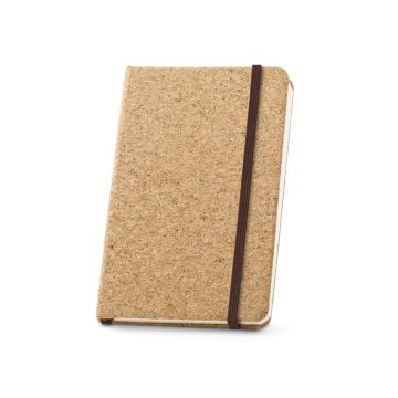 HAWKINS. Caiet de buzunar din plută cu pagini simple, din material certificat FSC™ și alte materiale controlate - Natural