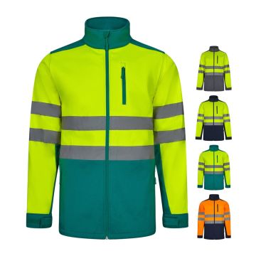 VL HESTIA LARGE. Jachetă soft shell în două culori (280g/m²), cu căptușeală din fleece și membrană TPU, din poliester (96%) și elastan (4%)