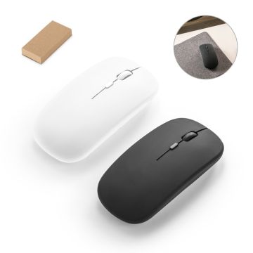 KHAN. Mouse fără fir cu baterie de 500mAh în 100% reciclat (100% rABS)