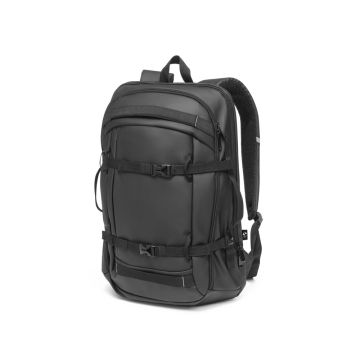 KAMPALA. Rucsac pentru laptop din poliester reciclat 900D, de înaltă densitate, cu protecție impermeabilă și căptușeală din poliester reciclat 210D 17'3" - Negru - 21 L