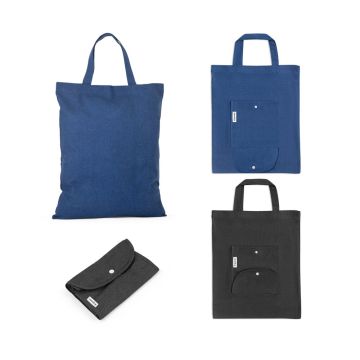 SIENA. Pungă pliabilă din bumbac (50%), bumbac reciclat (30%) și poliester (20% rPET) (140 g/m²)