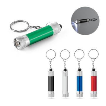 RE-LERGAN. Breloc din aluminiu (92% reciclat) cu lanternă LED cu 3 lumini