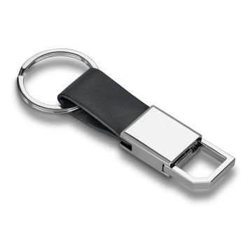 BOURCHIER. Breloc din metal și PU - Negru