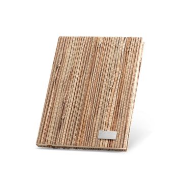 NERUDA. Notepad A5 cu coperta tare din fibre naturale de paie - Natural