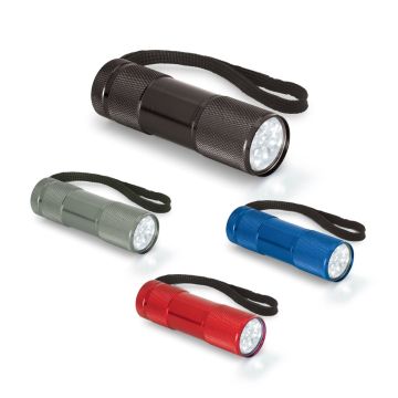 FLASHY. Lanternă din aluminiu cu 9 LED-uri