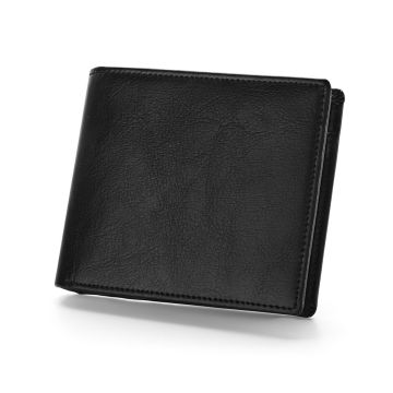 AFFLECK. Portofel din piele cu blocare RFID - Negru